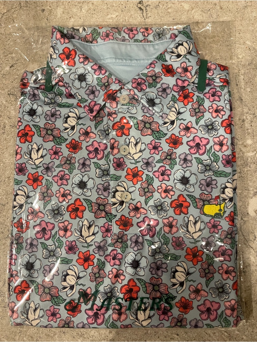 Augusta National Masters Azaela Floral Men’s Medium Polo RARE Style!